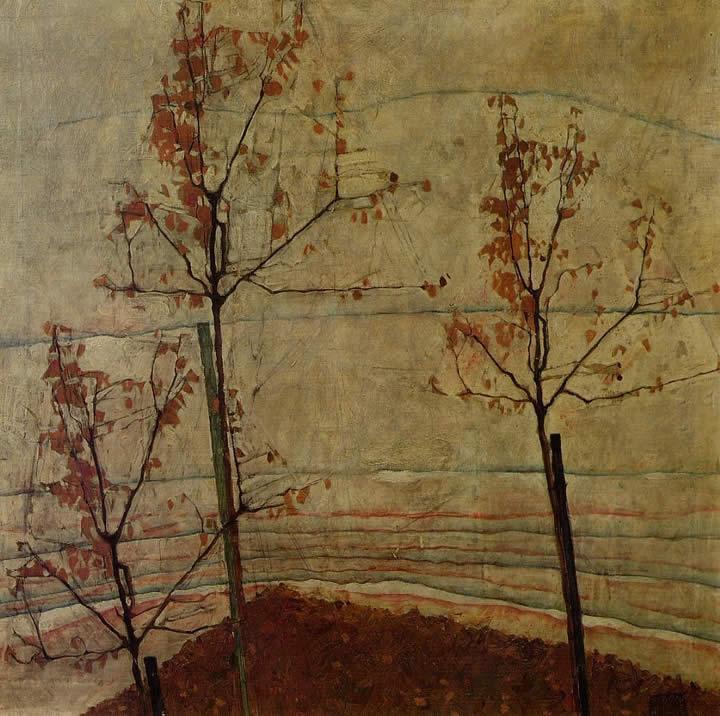 Egon Schiele Autumn Trees